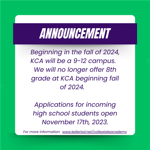 8th grade announcement